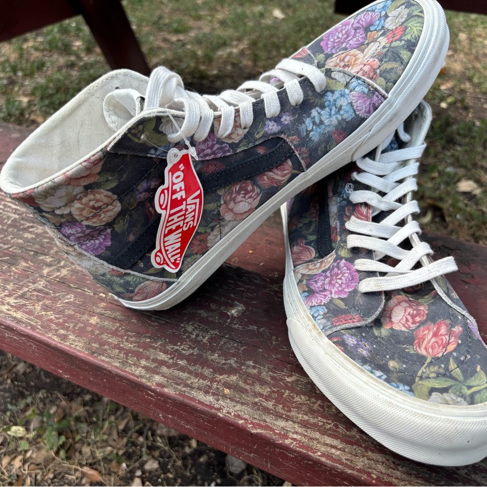 Vans Floral High-Top Sneakers